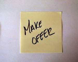 Make offer post-it note